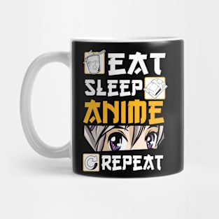 Eat Sleep Anime Repeat Merch Anime Girl Otaku Gift Anime Mug